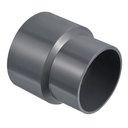 PVC Reducer Pipe Fitting 80x65 mm, Straight Coupling Adapter Connector, Gray