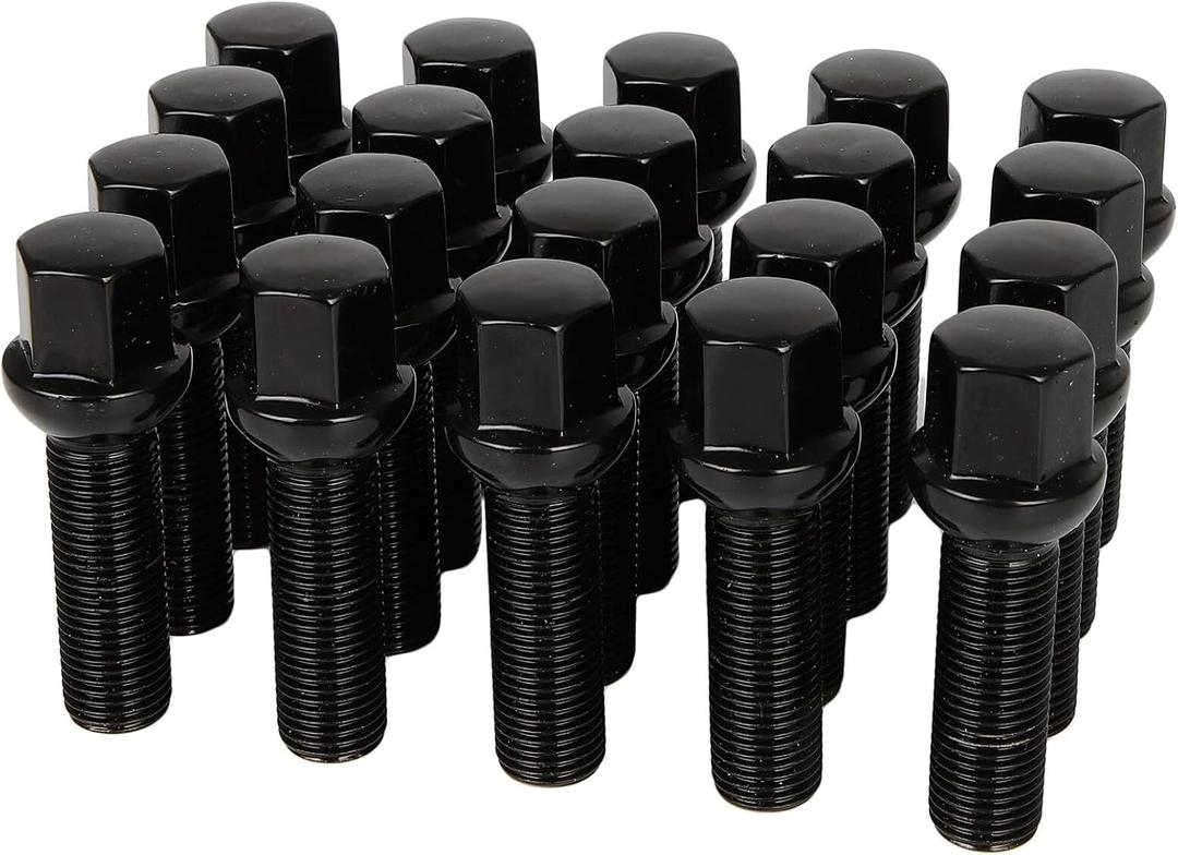 cciyu 20pcs 14x1.5 Extended Lug Bolts 40mm Shank/64mm Tall Ball Seat Aftermarket Lug Studs for A1 A2 A3 A4 A5 A6 A7 A8 S1 S2 S3 S4 S5 S6 S7 S8, Fit for CC Golf Jetta Lavid Se Cayenne