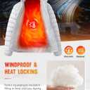 WHN Men Puffer Jacket Coat Lightweight Winter Waterproof Windproof Stand Collar Full Zipper Coats with 3 Pockets (Gray, XXL)