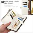 XcaseBar Compatible with Samsung Galaxy A16 5G Wallet case with Zipper Credit Card HolderRFID Blocking,Flip Folio Book PU Leather Phone case Shockproof Cover Women Men for Samsung A16 case White