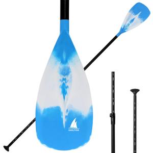 Karltion SUP Paddle - 3-Piece Adjustable Aluminium SUP Paddle with Glass Fiber Blade for Surfing, Floating, Water Sports