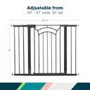 Safety 1st Easy Install Baby Gates for Doorways, Tall & Wide, Dcor Easy Install, Pressure Mount Fastening, No Drilling