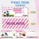 Football Birthday Party Invitations Soccer Theme Birthday Invitations for Boys Girls Kids Bday Party Supplies for Sports Party 20 Fill-In Invitation Cards with 20 Envelopes-C01