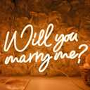 SYLHOME Will You Marry Me ? Led Neon Light Sign Hanging Proposal Wedding Party Wall Sign Decor Engagement Valentines Day for Girlfriend Bridal Shower USB 5V 15.75"X9.25"