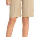 Classroom School Uniforms Big Girls Flat Front Low Rise Short (5, Khaki)