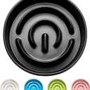 Ceramic Slow Feeder Dog Bowls, 0.6 Cup Slow Feeder for Small Dogs and Cats, Puzzle Maze Bowl, Prevents Choking, 6in, Black