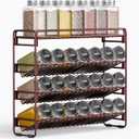 PanPanPal 4 Tier Spice Rack Organizer for Cabinet, Detachable Spice Rack for Countertop, Freestanding Spice Organization for Cabinet, Seasoning Organizer for Kitchen Pantry (13.4" Wx11.2 H, No Jars)