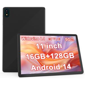 Tablet, 11" Android 14 Tablets, RAM 16GB (4GB+12GB Expansion)+128GB ROM, 5G Wi-Fi, 8000 mAh, 5MP front/13MP Back Camera, Octa Core T606 1.6GHZ (1Pac, Black) Tablet, 11" Android 14 Tablets, RAM 16GB (4GB+12GB Expansion)+128GB ROM, 5G Wi-Fi, 8000 mAh, 5MP front/13MP Back Camera, Octa Core T606 1.6GHZ (1Pac, Black)