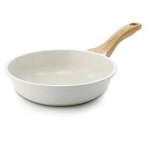 SENSARTE Nonstick Ceramic Frying Pan Skillet, 10-Inch Omelet Pan, Healthy Non Toxic Chef Pan, Induction Compatible Egg Pan with Heat Resistant Handle, PFAS-Free, White