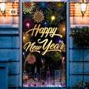 Avezano New Years Decorations 2026 Happy New Year Door Cover 2026 Nye Party Banner New Years Eve Party Supplies