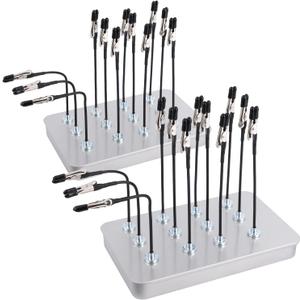 2pcs Metal Model Painting Stand Base Holder with 24pcs Bendable Magnetic Alligator Clip Sticks, Modeling Tools for Airbrush Models Coloring & Hobby Model Painting