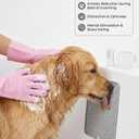3-in-1 Stress-Free Dog Bathing Kit – Silicone Grooming Gloves, Suction Lick Mat, and Dental Brush – Complete Pet Spa Set for Anxious Dogs (Pink)
