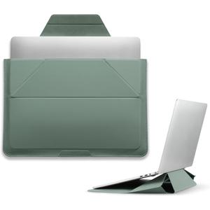 MOFT Laptop Carry Sleeve, 2-in-1 Laptop Bag & Stand for 14" MacBook Air/Pro & Dell/HP/Lenovo/Asus, Stylish Slim Computer Sleeve Bag with Expandable Storage for Computer Accessories, Seafoam