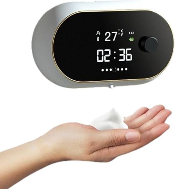 Automatic Soap Dispenser Foam Bathroom: Wall Mount Rechargeable Touchless Adjustable Auto Smart Electric Plastic Black Foaming Soap Dispenser with Clock - Kitchen - Hand Dish Lotion Couple Kids White Automatic Soap Dispenser Foam Bathroom: Wall Mount Rechargeable Touchless Adjustable Auto Smart Electric Plastic Black Foaming Soap Dispenser with Clock - Kitchen - Hand Dish Lotion Couple Kids White