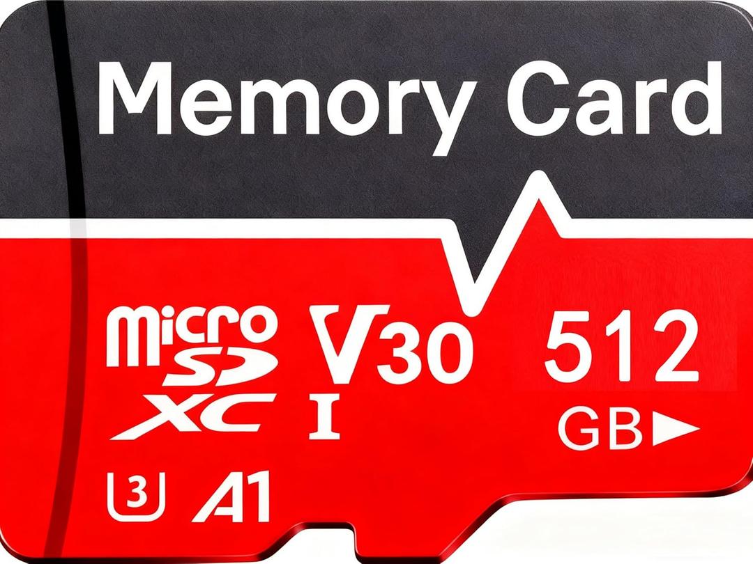 512GB Micro TF Memory Card U3 V30, High Speed Class 10 with SD Adapter for Camera, Security System, GoPro, Action Cam, Dash Cam, Drone, Tablet (512GB)
