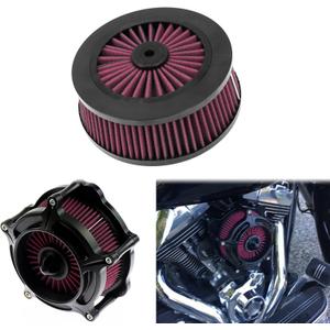 Motorcycle Air Filter Replacement Intake Air Cleaner Element Fit for Harley Sportster XL Touring Road King Street Glide Dyna Softail (Red)