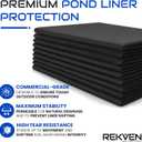 Pond Liner Underlayment - 10 x 15 Feet - Non Woven Geotextile Landscaping Fabric with 15 U-Pin Garden Staples - Perfect Padding for Fish Koi and Preformed Ponds Fountains Waterfalls