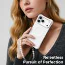 for iPhone 17 Pro Case, Compatible with MagSafe, Screen Protector +[Integrated Silicone Camera Control Button], Shockproof Protective Magnetic Case for iPhone 17 Pro 6.3", White