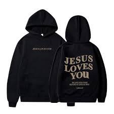 Black Hoodie Jesus Loves You