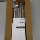 Brushed Nickel Tension Curtain Rod Adjustable Shower Curtain Rods 30-76 In Spring No Drilling or Screw Installation Shower Rod for Bathroom Shower Bar for Closet Kitchen with Brackets