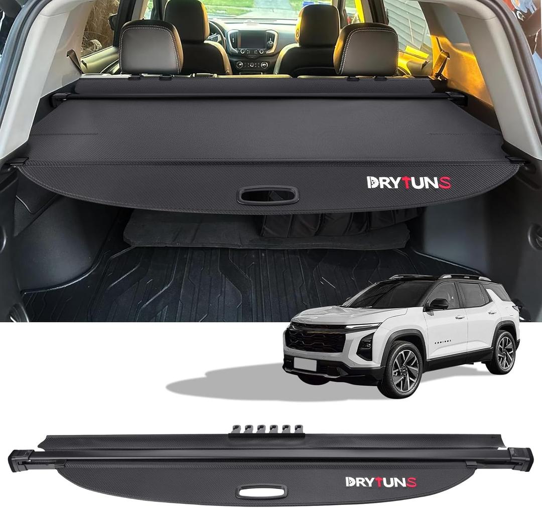 Cargo Cover Retractable Trunk Cover Privacy Shade for 2018-2023 2024 2025 Chevy Chevrolet Equinox GMC Terrain (Extension + Hooks)