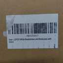 LOFTEY White Bookshelf, 4 Tier Metal Bookshelf, Narrow Bookcase with Door, Small Book Shelf Organizer for Office, Living Room, Bedroom, Kitchen