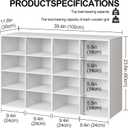 Garden 4 you Shoe Storage Bench, Cubby Shoe Rack with 16 Cubbies, 4-Tier Wood Shoe Rack Organizer, Shoe Organizer Cabinet for Entryway, Hallway, Closet and Garage, White, 16-cube 4-tier