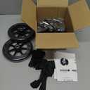 4 Pack 6 Inch Solid Replacement Wheels - Environmentally Friendly Rubber Material, Wear-Resistant PU Tires, Anti-Slip, and Durable ABS Wheel Hub - Easy to Install, (4Pcs 6Inch Wheels)