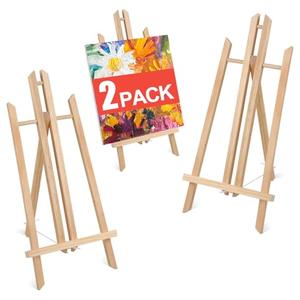 2PCS 17 Inch Desktop Easel, Party Easel, Wooden Easel - Versatile Tabletop Art Display Stand for Creative Projects and Events