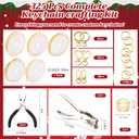 Liliaafar 325pcs Christmas Lip Gloss Keychain Making Kit for Women 60 Lip Gloss Charms 50 Bells 24 Keychain Clips 150 Jump Rings 32.8 Feet Gold Chains for Jewelry Necklace Bracelet Making DIY Crafts