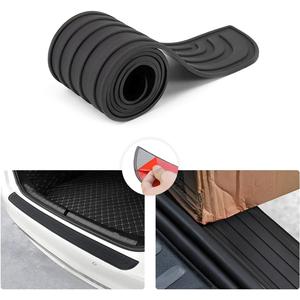 Car Rear Bumper Protector Guard - Anti-Scratch, Non-Slip, 40.9in Black Rubber Accessory