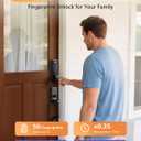 Philips WiFi Smart Lock with Front Door Handle Set, Built-in WiFi, APP Remote & Voice Control, Fingerprint Keyless Entry Door Lock, Keypad Deadbolt Smart Locks for Front Door, Auto-Lock, Matte Black