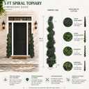 5ft Tall Spiral Topiary Trees Artificial Outdoor Set of 2