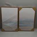 Gardenia Art Framed Coastal Beach Canvas Wall Art Decor Abstract Ocean Landscape Painting Prints Modern Artwork for Living Room Bathroom Bedroom Home Decoration Ready to Hang 16"x24" (AA22-31-Beach)