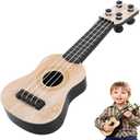 Toddmomy Toy Ukulele for Kids - 4 String Baby Guitar Toy Kids Ukulele Musical Instrument for Toddlers Beginners, Early Education