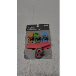 Items 4U! Soft Grip Bag Clips, Assorted Sizes, Assorted Colors, 1-Pack (4 Clips in total)
