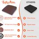 Lofty Aim Car Seat Cushion, Comfort Memory Foam Car Cushions for Driving - Sciatica & Lower Back Pain Relief, Driver Seat Pillow for Auto, Office Chair, Wheelchair - Brown