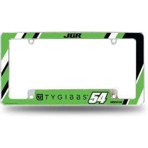 Rico Industries NASCAR Racing Ty Gibbs 12" x 6" Chrome All Over Automotive License Plate Frame for Car/Truck/SUV
