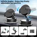 Upgraded 2-in-1 Vacuum Magnetic Suction Cup Phone Mount for Car Dashboard Windshield,Magnet and Clamping in one Reinforced Foldable Magnetic Phone Holder for Car Repair/Gym/Mirror Mount