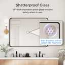 USHOWER Black Bathroom Mirrors for Over Sink 30 x 40 Inch, Metal Frame Rectangle Vanity Mirror, Modern Farmhouse, Wall Mounted for Bedroom, Living Room, Entryway Remodel & Upgrade