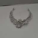 GORTIN Star Moon Crown Silver Bride Wedding Headband Rhinestone Tiara Goddess Headpiece Bridal Hair Accessories for Women