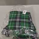 Funtery 2 Pcs St. Patrick's Day Costume Kit Irish Plaid Green Kilt for Men Scottish Tam with Pompom Tartan Skirt Kilts St Patricks Day Scottish Hat for Men Women