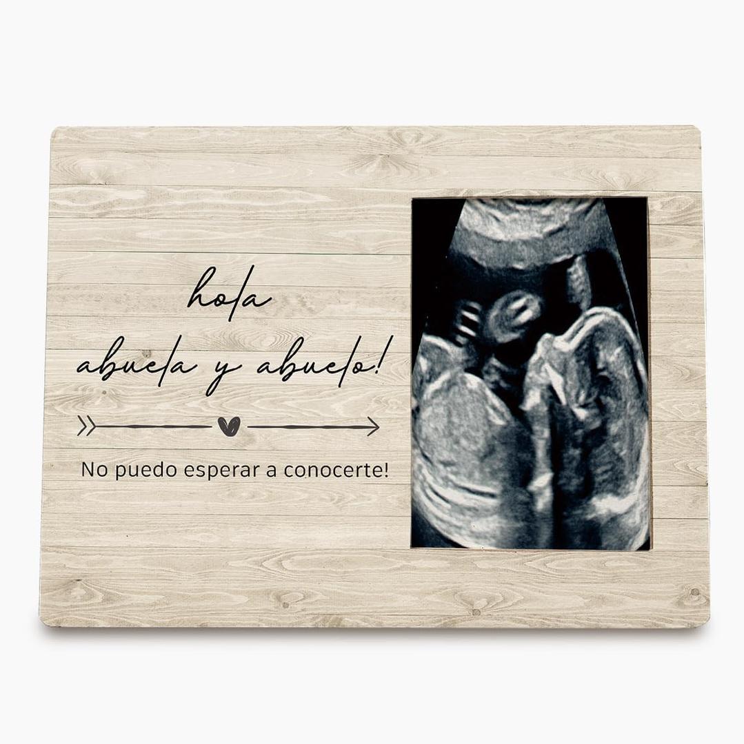 3 x Spanish Pregnancy Announcement for Grandparents, Picture Frame, Grandparent Pregnancy Announcement, Ultrasound Picture Frames, Baby Announcement Grandparents Picture Photo Frame4x6