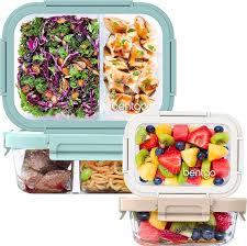Bentgo Glass Leak-Proof Meal Prep Set - 8-Piece Lunch & Snack 1 & 2-Compartment Food Containers with Lids - Reusable, BPA-Free, Microwave, Freezer, Oven & Dishwasher Safe (Coastal)