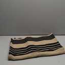 Striped Outdoor Front Door Mat 24"x51", Cotton Hand Woven Washable Black and Khaki Rug Runner, Reversible Foldable Indoor Layered Front Door Rugs for Entryway/Farmhouse/Home Entrance