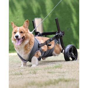 Adjustable Medium Dog Wheelchair for Back Legs, Upgraded Wheel, Disabled Pets, Leg Brace, Mobility Aid for Medium Pets, Hind Limb Rehabilitation, Older, Disabled (L(Chest 25.2-30.7in))