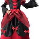 Spooktacular Creations Vampire Costume for Girls, Halloween Costume for Girls, Halloween Victorian Vampiress Dress (Small(5-6 yrs))