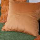 Windletgo Autumn Pumpkin Pillow Covers 18x18 Set of 2 Fall Thanksgiving Halloween Decorations Indoor Throw Pillow Case Soft Plush Faux Wool Cushion for Couch Sofa Bed Living Room (Caramel)