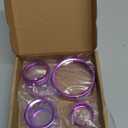 Savadicar CKT01 Billet Aluminum Control Knob Trim Sets, Headlight/4WD/HVAC Climate Control Knob Ring Bezels, Air Conditioner/Radio Switch Cover for 2021-2025 Ford Bronco, Interior Accessories, Purple