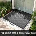 Yimobra Large Door Mat 47x32, All-Weather Waterproof Outdoor Mats for Front Door, Non Slip Rubber Doormat for Patio Proch Outside Entryway Indoor, Gray